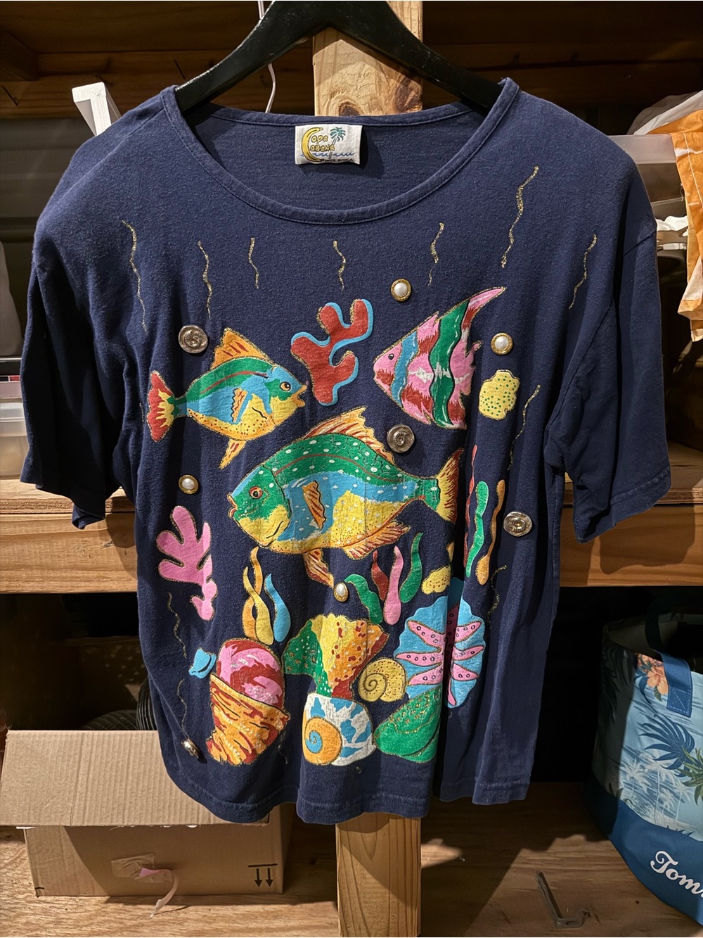 Coastal Kids Navy Fish Graphic Tee